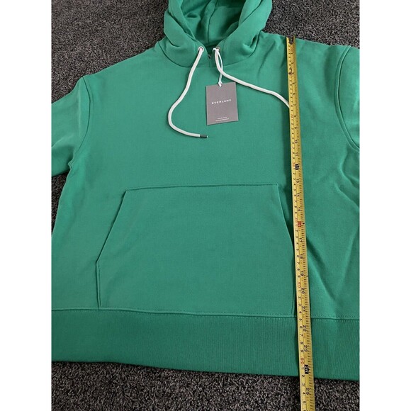 EVERLANE The Track Organic Cotton Hoodie Bright Jade Green Oversized NWT Sz S - Picture 7 of 8